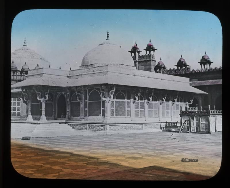 1899art 13 Futtch Pur Sikri near Agra Tomb Handcolored 1900s 1899art. Historical photograph from the 1899art Archive.