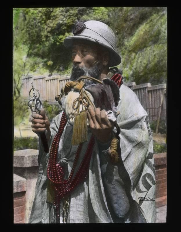 1899art a Mountain Priest in China Handcolored 1900s 1899art. Historical photograph from the 1899art Archive.