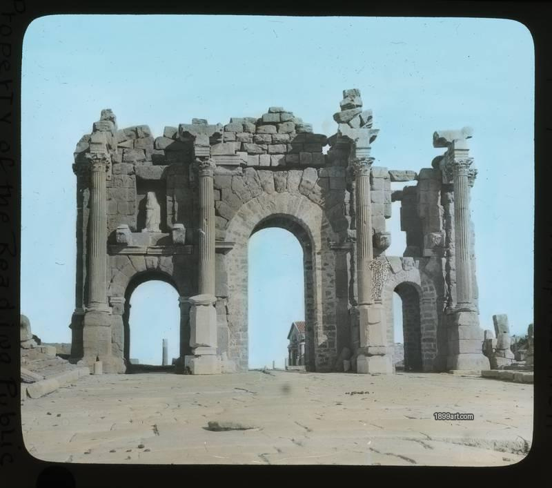 1899art Algeria Triumphas Arch Handcolored 1900s 1899art. Historical photograph from the 1899art Archive.