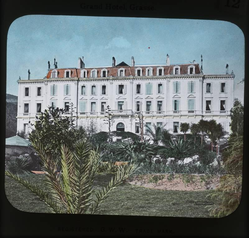 1899art French Riviera Grand Hotel Grasse Handcolored 1900s 1899art. Historical photograph from the 1899art Archive.