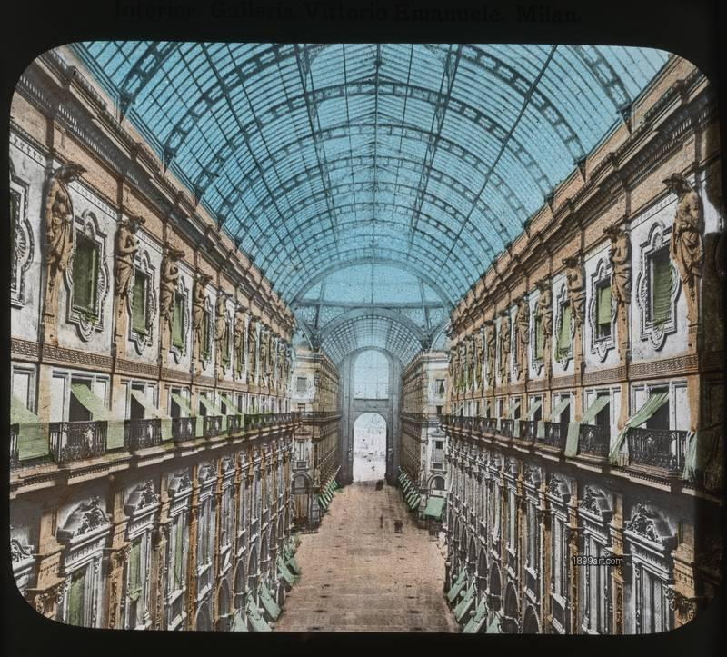 1899art Galleriea Vittorio Emanuelle Italy Milao Handcolored 1900s 1899art. Historical photograph from the 1899art Archive.