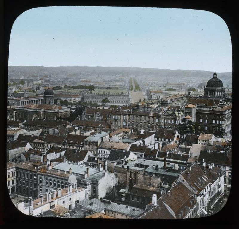 1899art Germany Berlin Panorama City View Handcolored Magic Lantern Slide Gkanzee Sanfrancisco C Handcolored 1900s 1899art. Historical photograph from the 1899art Archive.