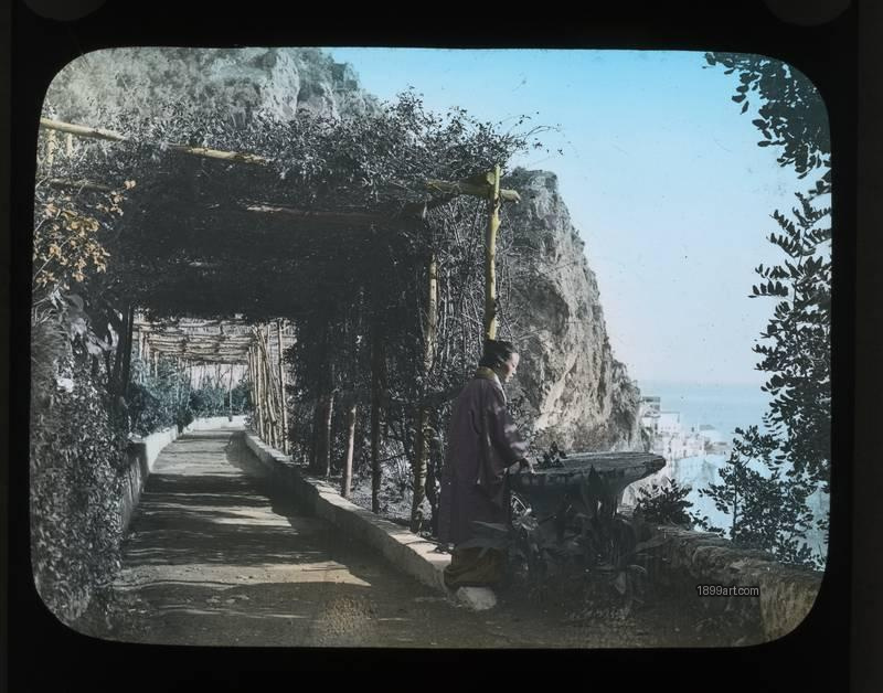 1899art Italy Amalfi Coast Handcolored 1900s 1899art. Historical photograph from the 1899art Archive.
