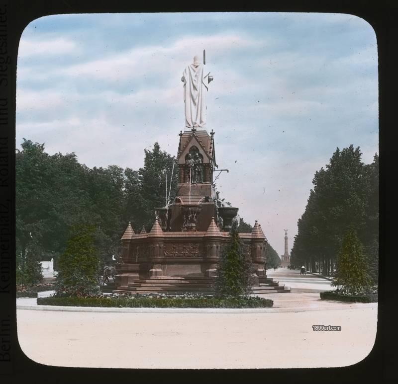 1899art Kemperplatz Roland Siegesallee Handcolored 1900s 1899art. Historical photograph from the 1899art Archive.
