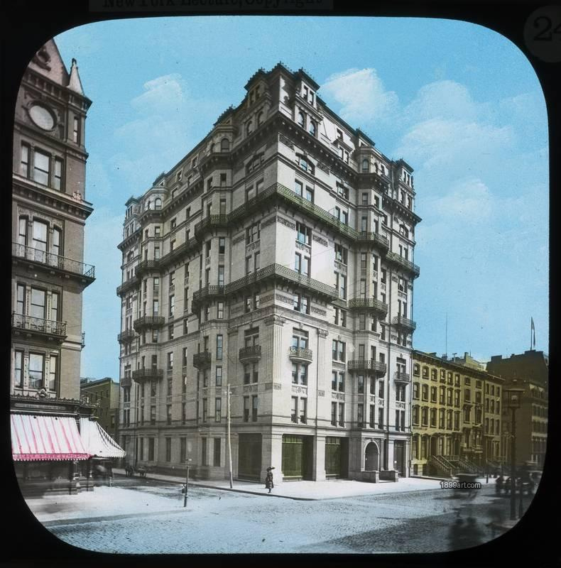 1899art New York City Black Starr and Frost Jeweler Street Scene Hand Colored Glass Slide Handcolored 1900s 1899art. Historical photograph from the 1899art Archive.