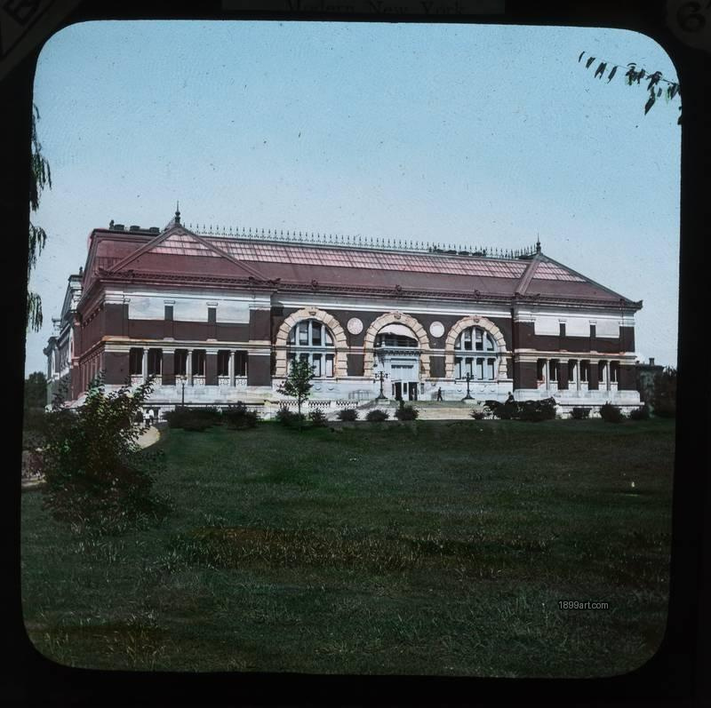1899art New York City Metropolitan Museum of Art Exterior Hand Colored Glass Slide Handcolored 1900s 1899art. Historical photograph from the 1899art Archive.