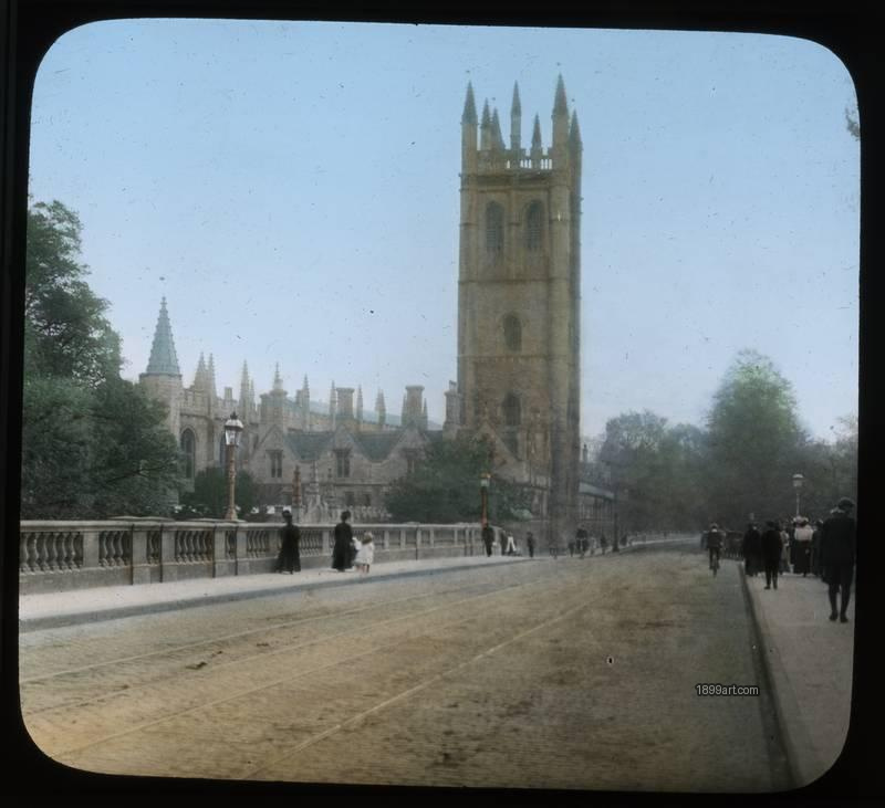 1899art Oxford Magdalen College Handcolored 1900s 1899art. Historical photograph from the 1899art Archive.