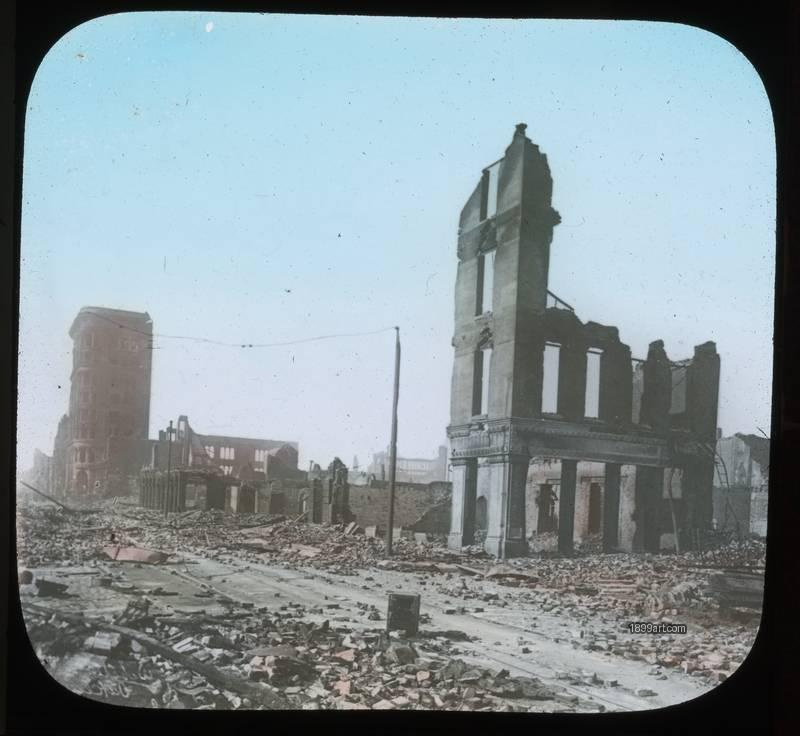 1899art San Francisco Lombard Street Ruins C1906 Handcolored 1900s 1899art. Historical photograph from the 1899art Archive.