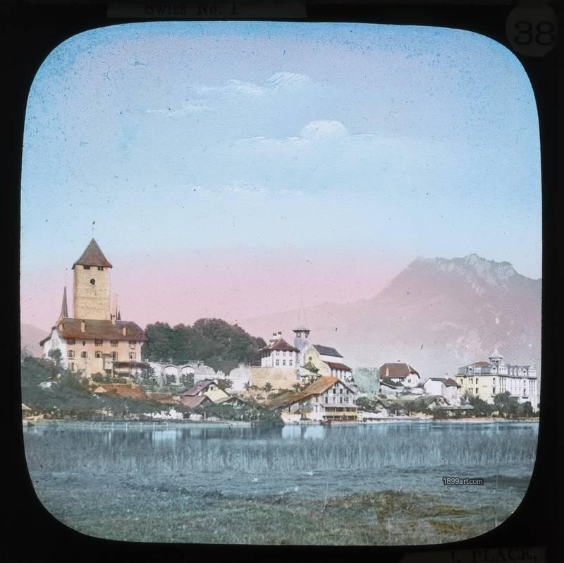 1899art Schweiz Am See Handcolored 1900s 1899art. Historical photograph from the 1899art Archive.