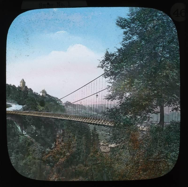1899art Schweiz Bru Cke Handcolored 1900s 1899art. Historical photograph from the 1899art Archive.