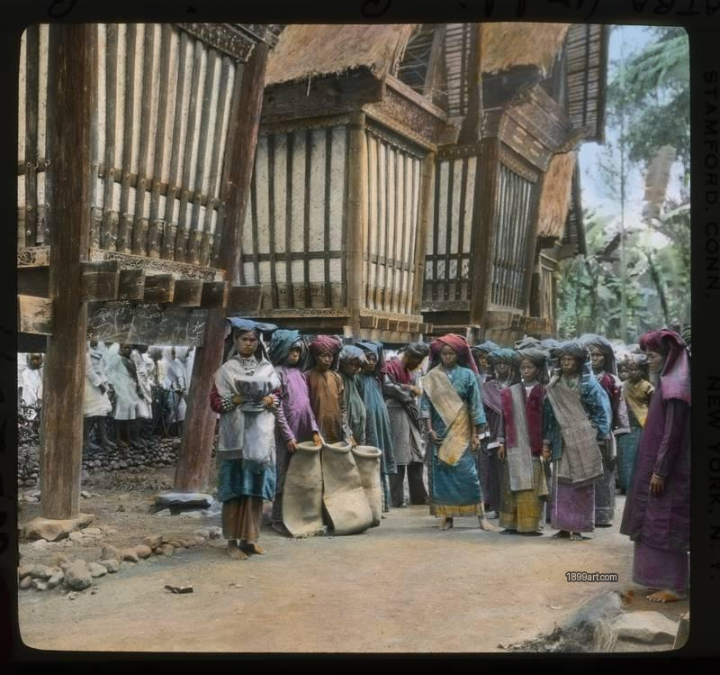 1899art Sumatra Wedding Procession Bago Handcolored 1900s 1899art. Historical photograph from the 1899art Archive.