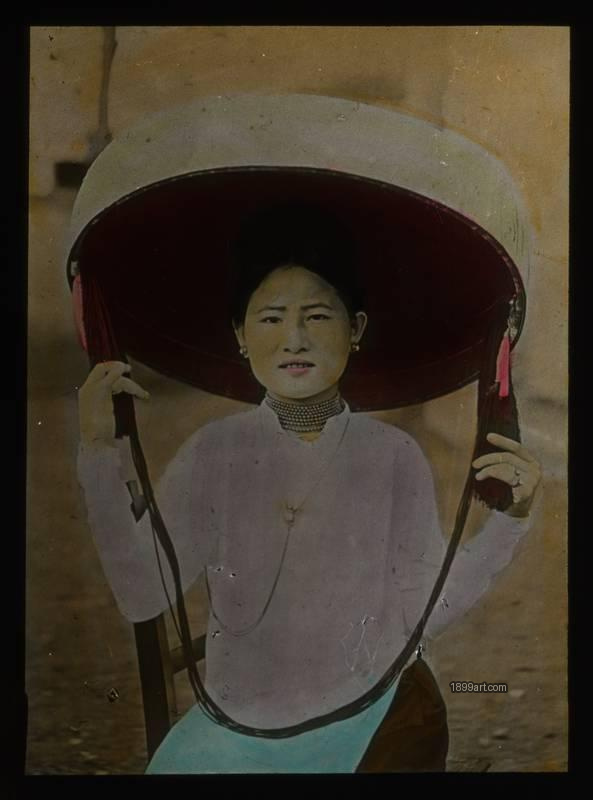 1899art Tonkin Woman High Class Handcolored 1900s 1899art. Historical photograph from the 1899art Archive.
