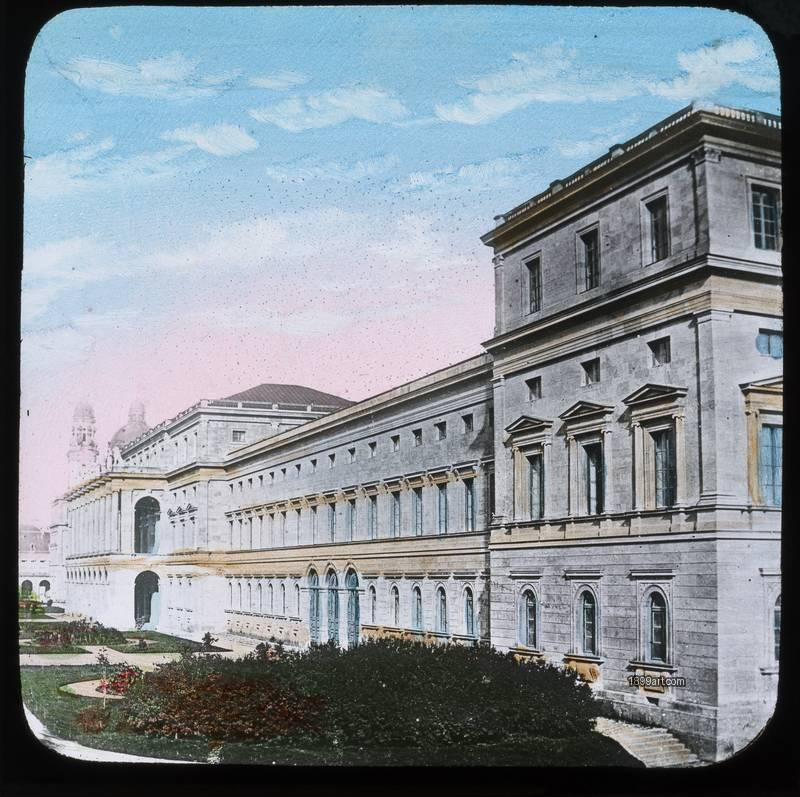 1899art Vatican City Vatican Museums Exterior Wing Hand Colored Glass Slide Handcolored 1900s 1899art. Historical photograph from the 1899art Archive.