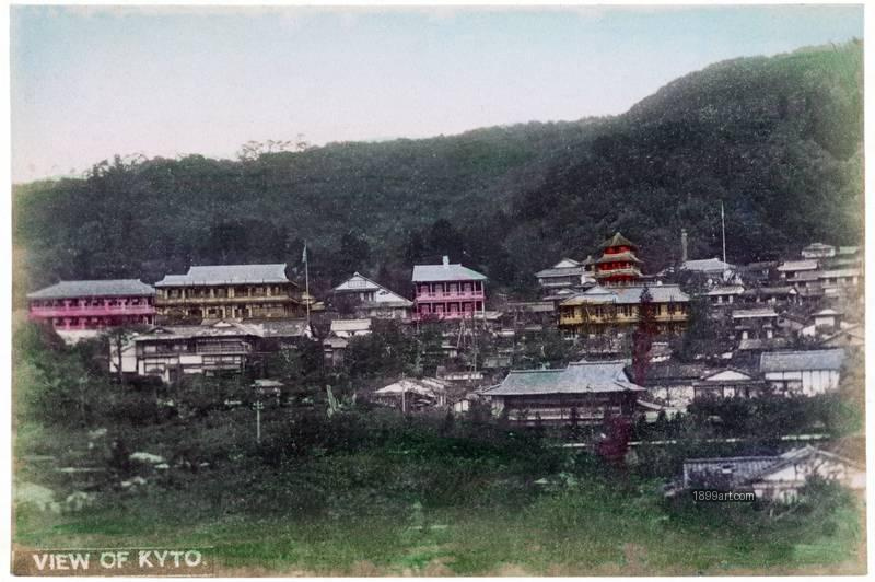 1899art Japan View of Kyoto (Maruyama District), c. 1890 Handcolored 1899art. Historical photograph from the 1899art Archive.