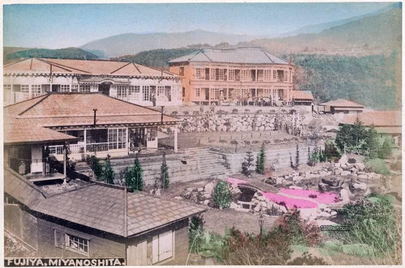 1899art Japan Fujiya Hotel, Miyanoshita, c. 1890 Handcolored 1899art. Historical photograph from the 1899art Archive.