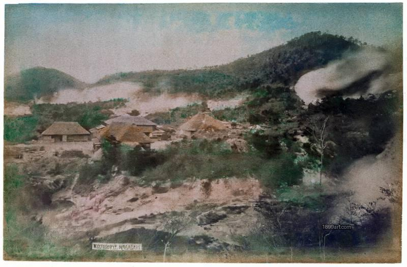 1899art Kojigoku (“Little Hell”) in the Unzen region of Nagasaki, Japan. Historical photograph from the 1899art Archive.