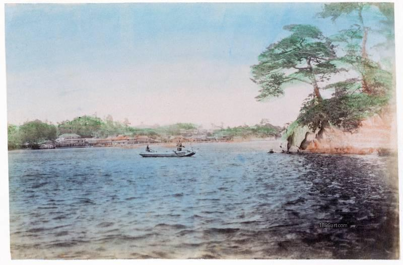 1899art Matsushima Bay — The Pine Islands of Japan Handcolored 1900s 1899art. Historical photograph from the 1899art Archive.