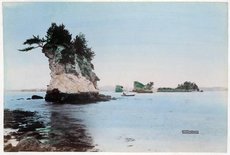 1899art Matsushima Bay Miyagi Prefecture, Japan Handcolored 1900s 1899art. Historical photograph from the 1899art Archive.